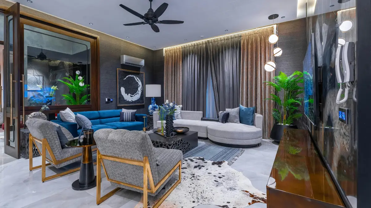 Dark luxury living room